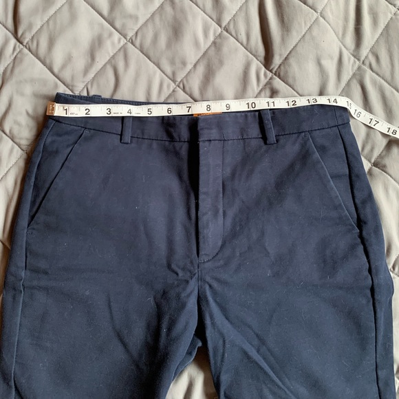 Full length Navy Blue mid-rise trousers - Picture 4 of 4